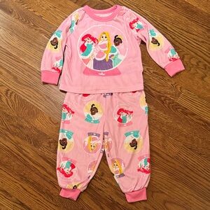Girls' Pink Princess Character Pajama Set 2T Disney